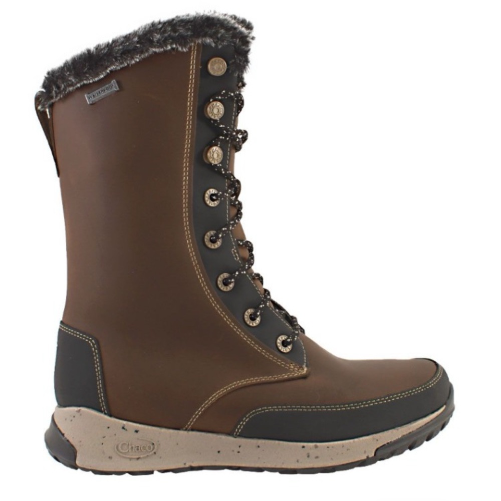 Chaco Borealis Tall Waterproof Boot - Women's Brown Leather Lace Up - Picture 3 of 14